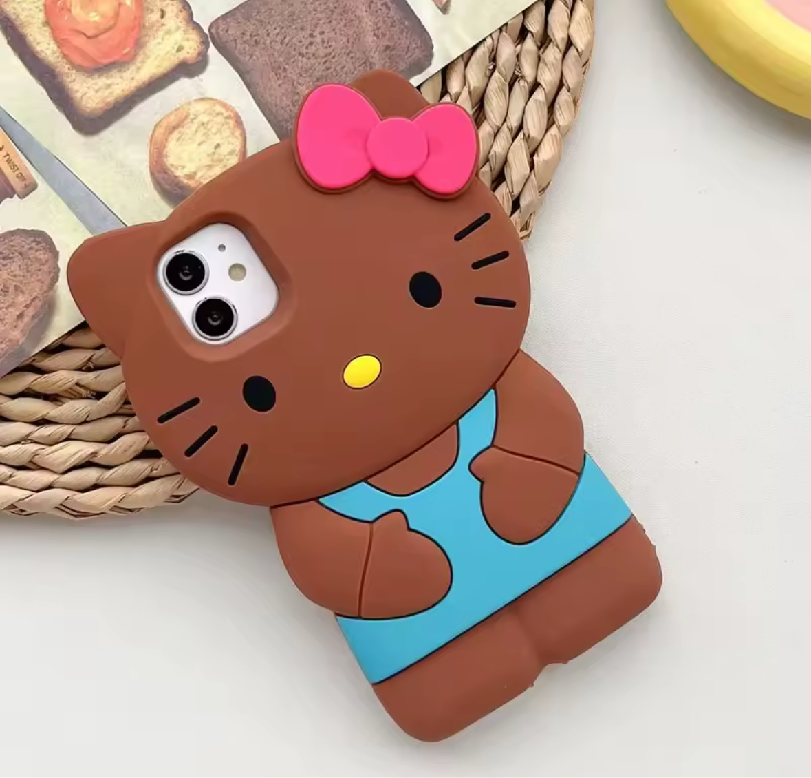 Cat 3D Cartoon Bow Case for IPhone