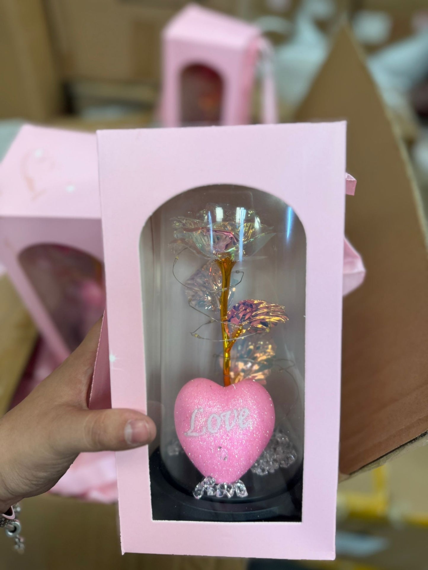 Crystal Rose In A Box