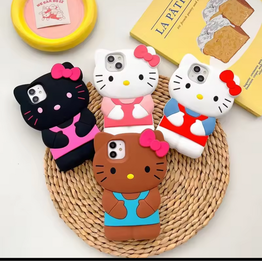 Cat 3D Cartoon Bow Case for IPhone