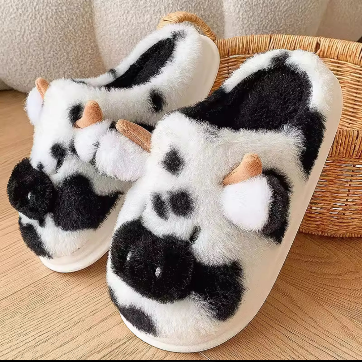 Women’s Cow Slippers