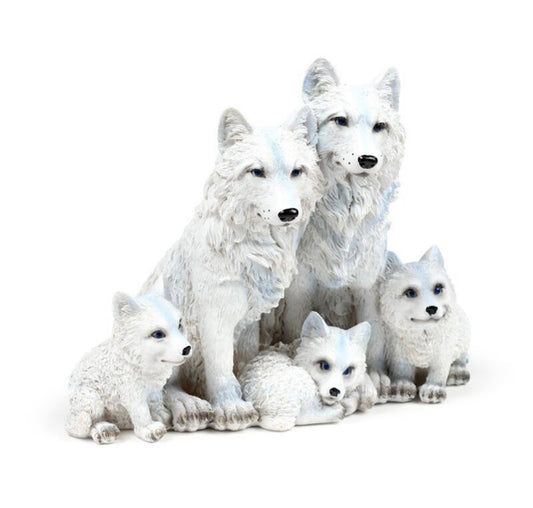 Wolf Ornament - Family with Puppies
