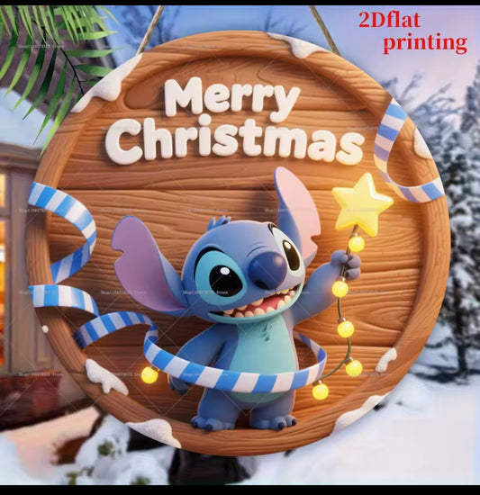 Alien Christmas Hanging Sign