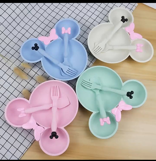 Mouse Plate & Fork Spoon Set