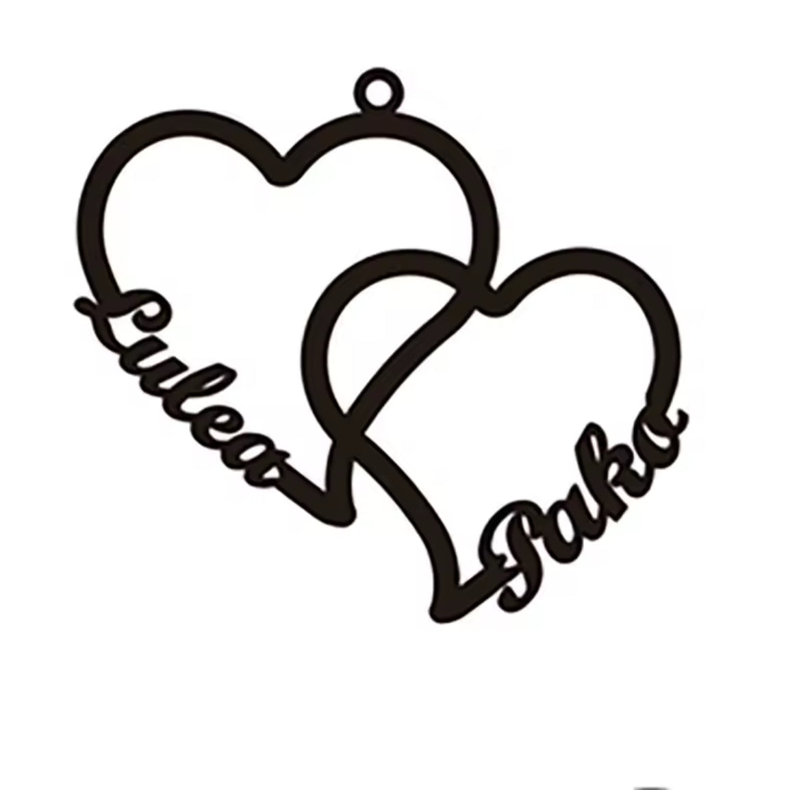 Personalised Heart Names Necklace