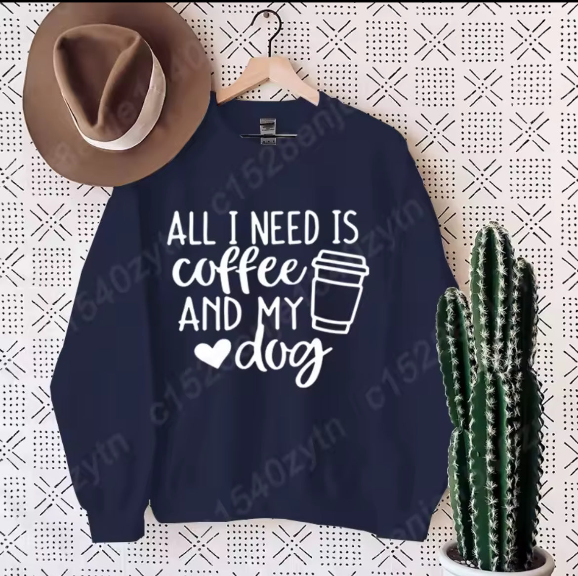 All I Need Is Coffee & My Dog Womens Jumper