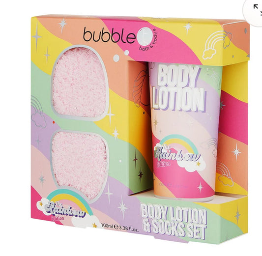 Rainbow Body Lotion & Socks Gift Set