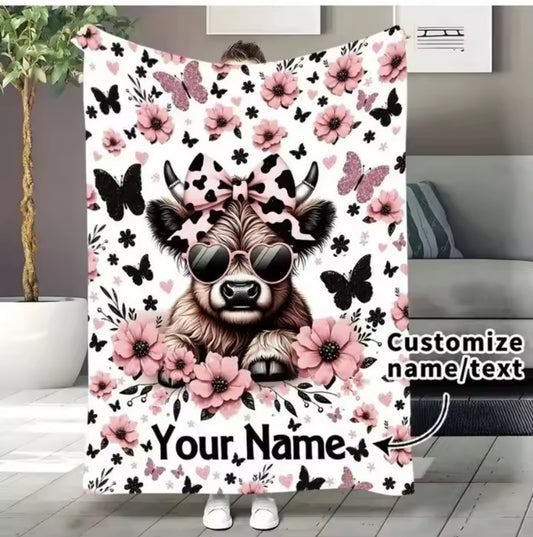 Personalised Cow Blanket