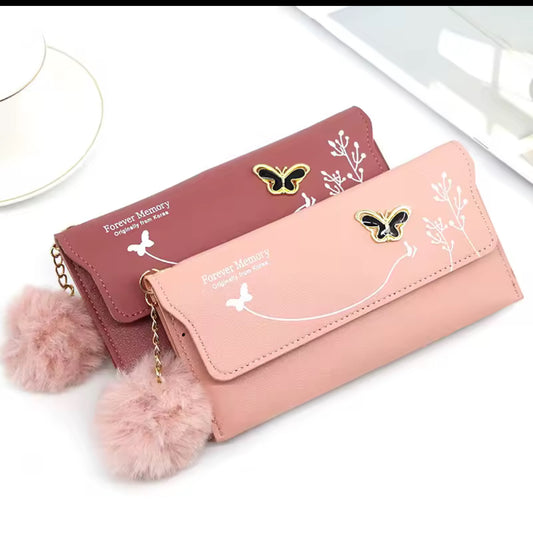 Butterfly Pom Pom Purse