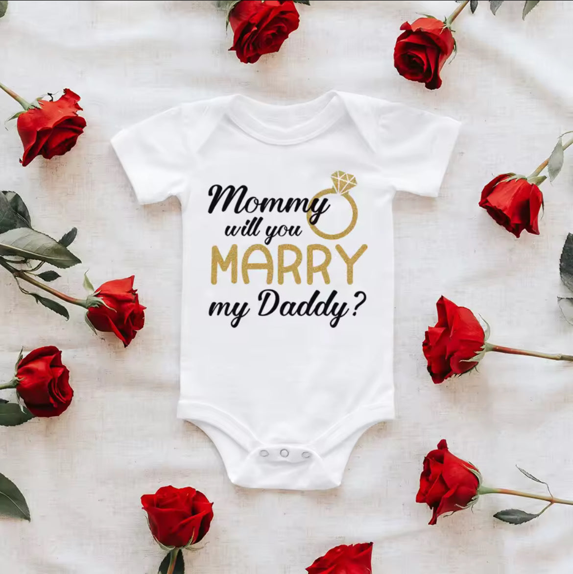 Mummy Will You Marry Daddy Baby Vest