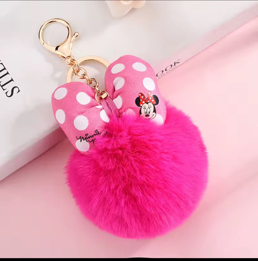 Mouse Pom Pom Key Chain
