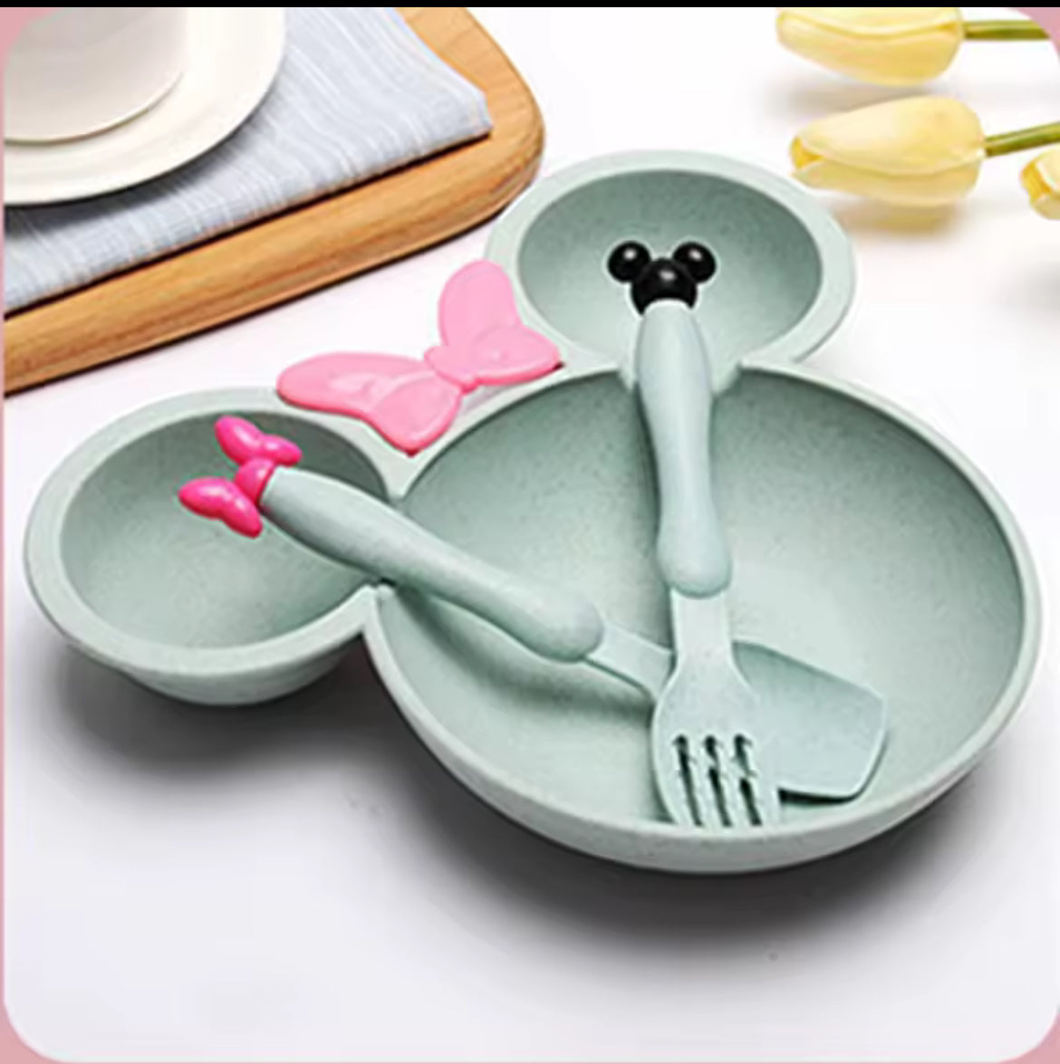 Mouse Plate & Fork Spoon Set
