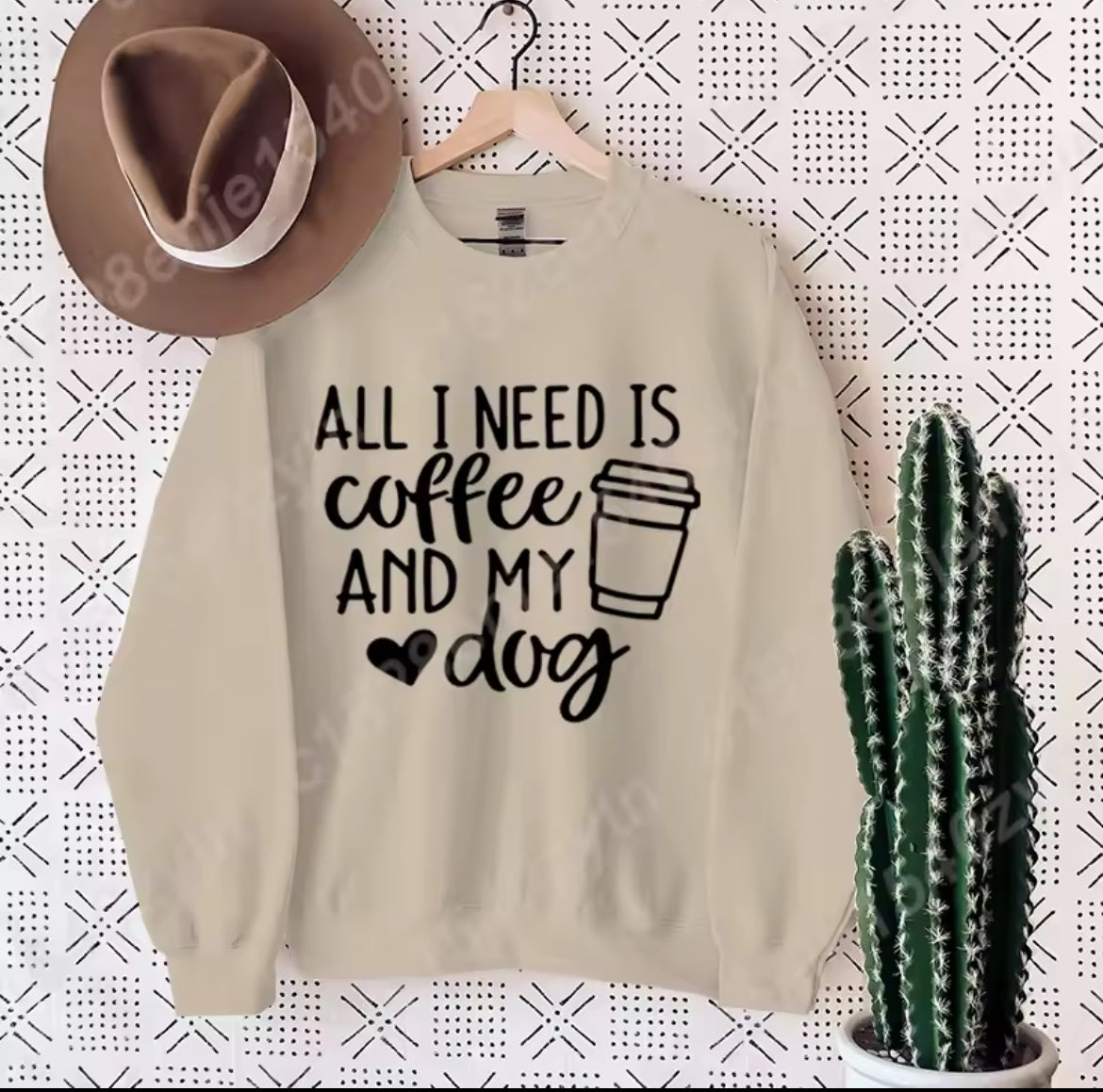 All I Need Is Coffee & My Dog Womens Jumper