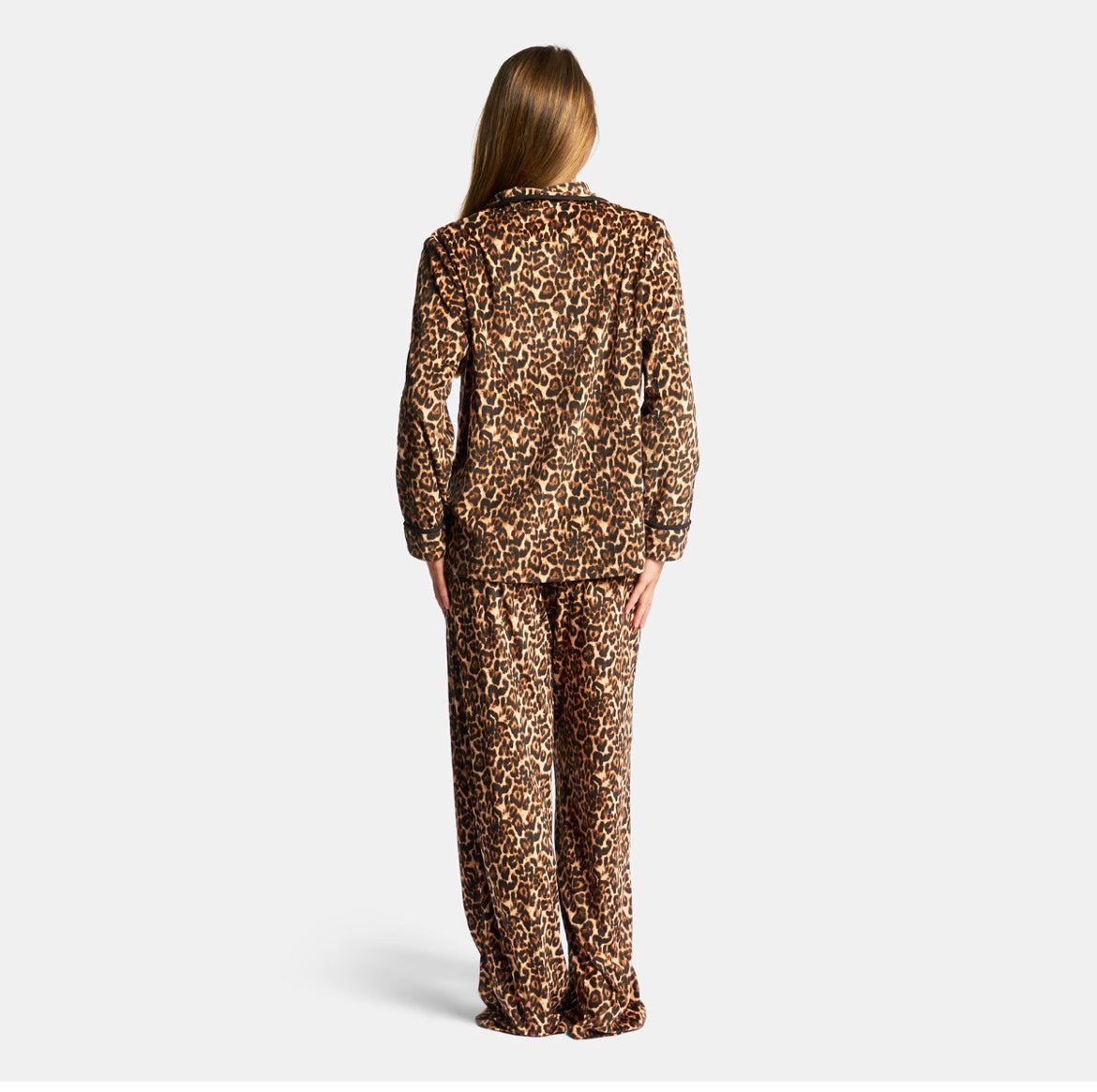 Leopard Print Button Through Pyjama Set