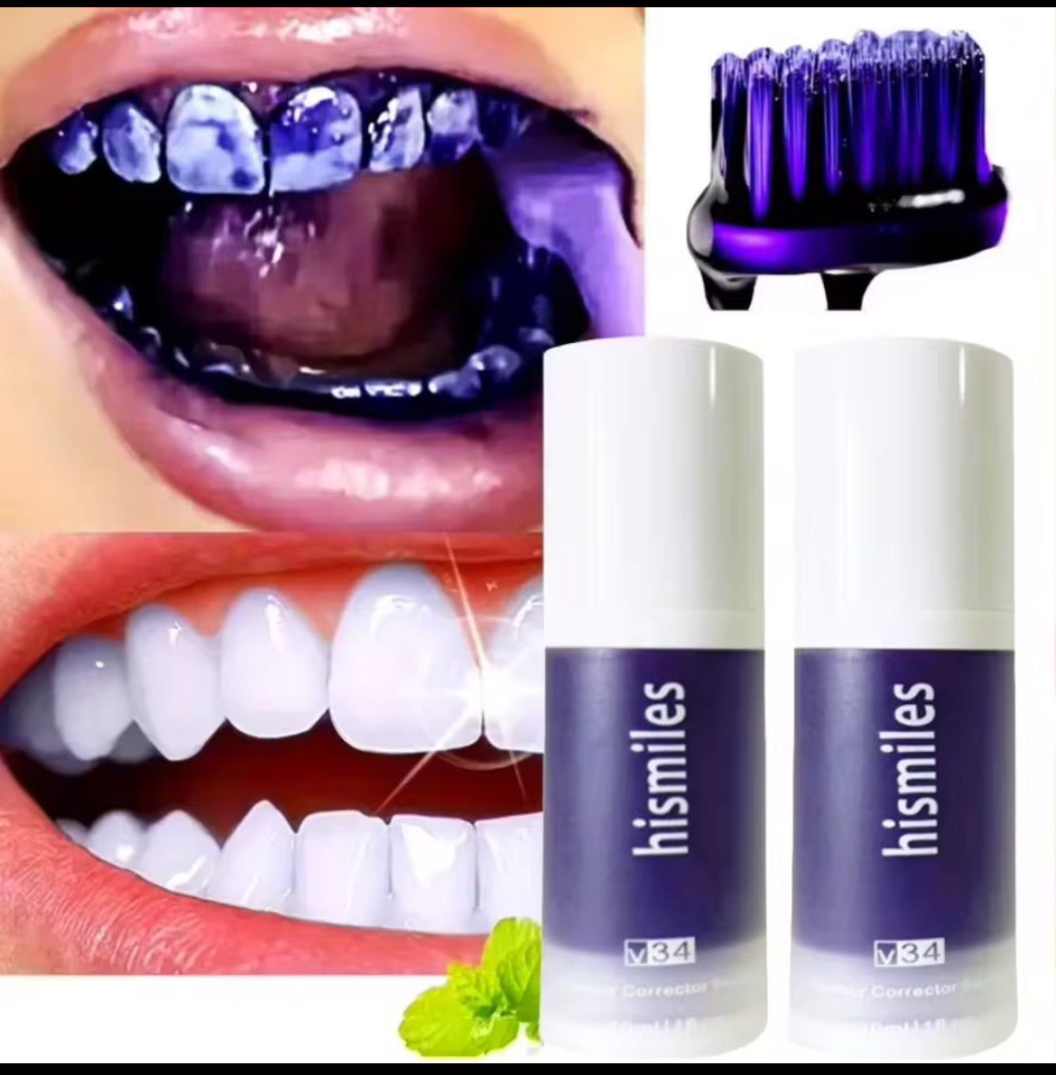 Purple teeth whitening Toothpaste