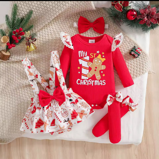 Little Girls First Christmas Outfit