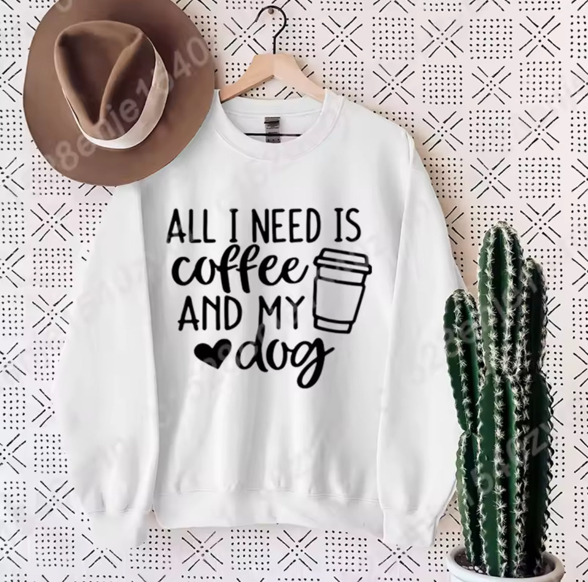 All I Need Is Coffee & My Dog Womens Jumper