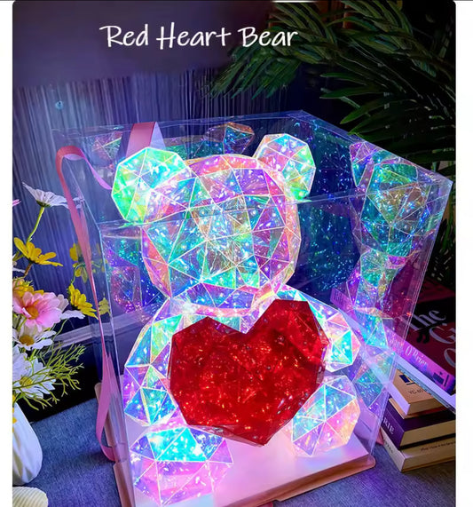 Red Heart Light Up Bear