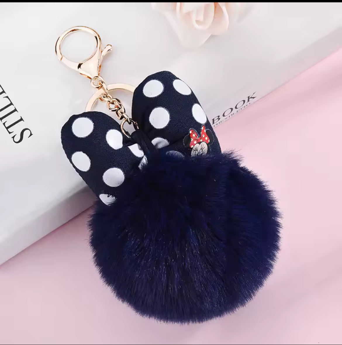 Mouse Pom Pom Key Chain