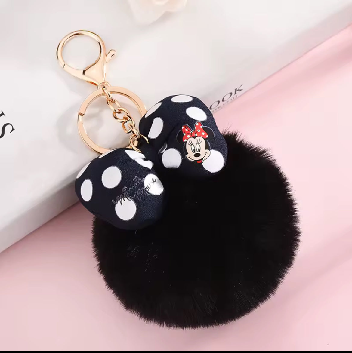 Mouse Pom Pom Key Chain