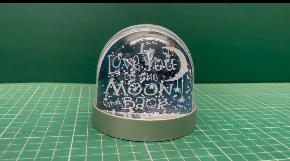 I Love You Too The Moon & Back Snow Globe