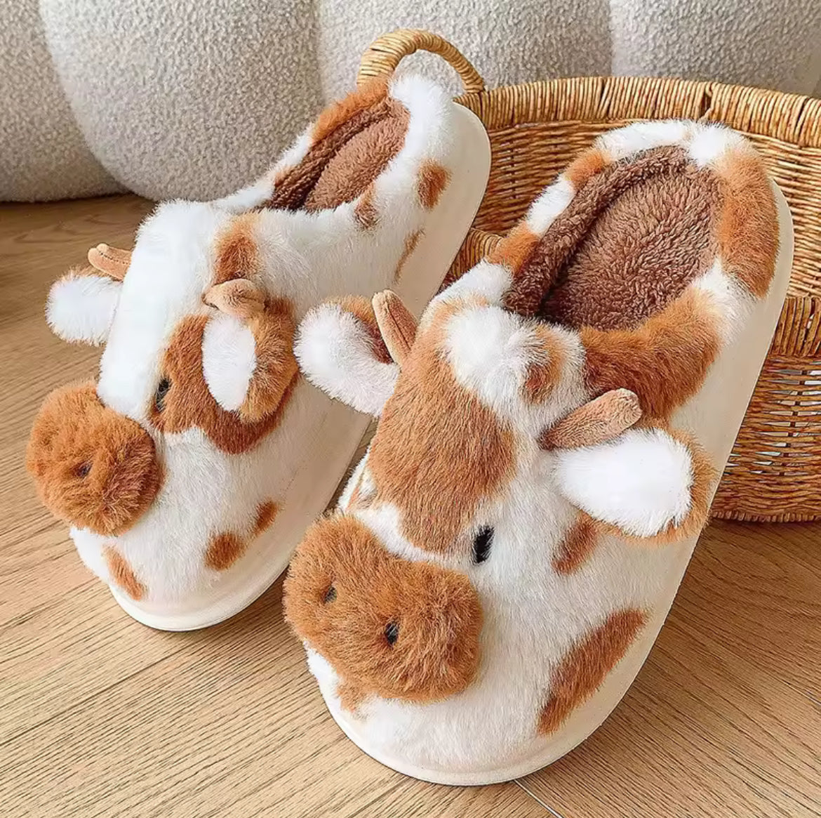 Women’s Cow Slippers