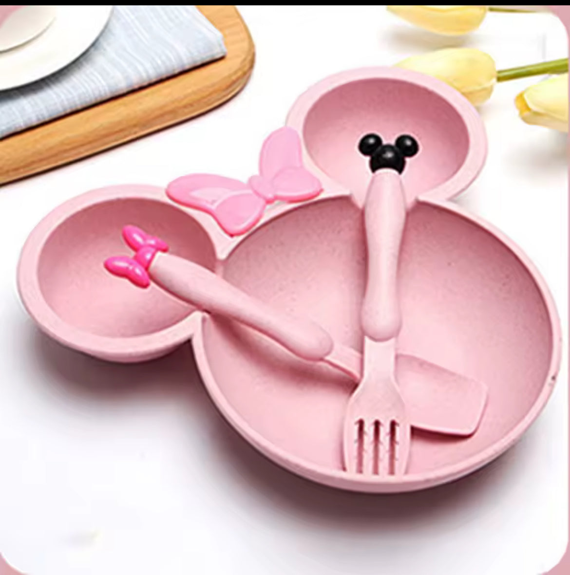 Mouse Plate & Fork Spoon Set