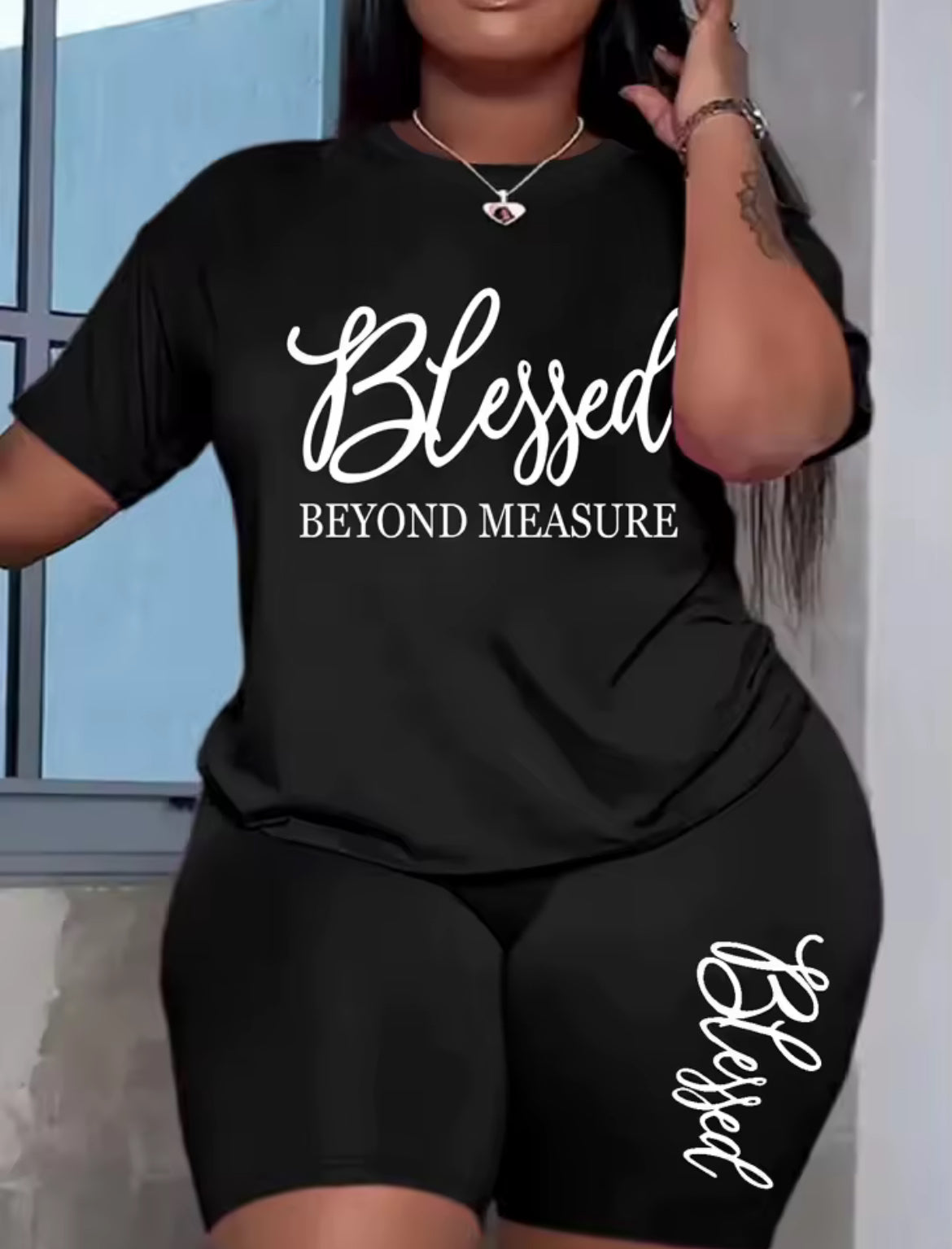 Women’s Plus Size Short & T-shirt Set