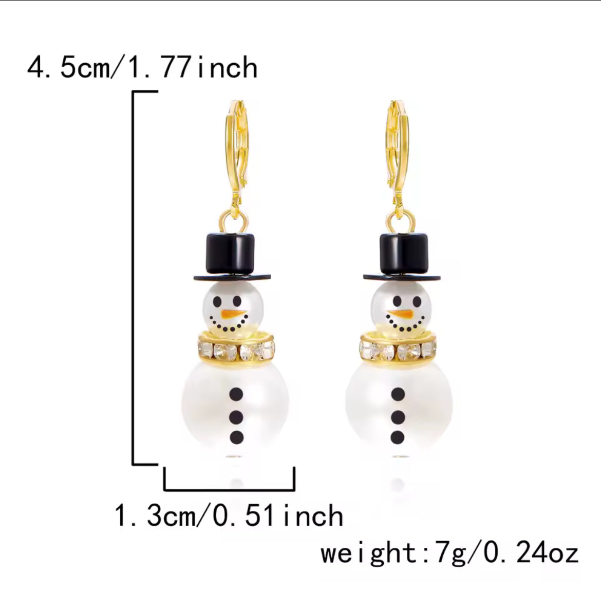 Snowman Earrings