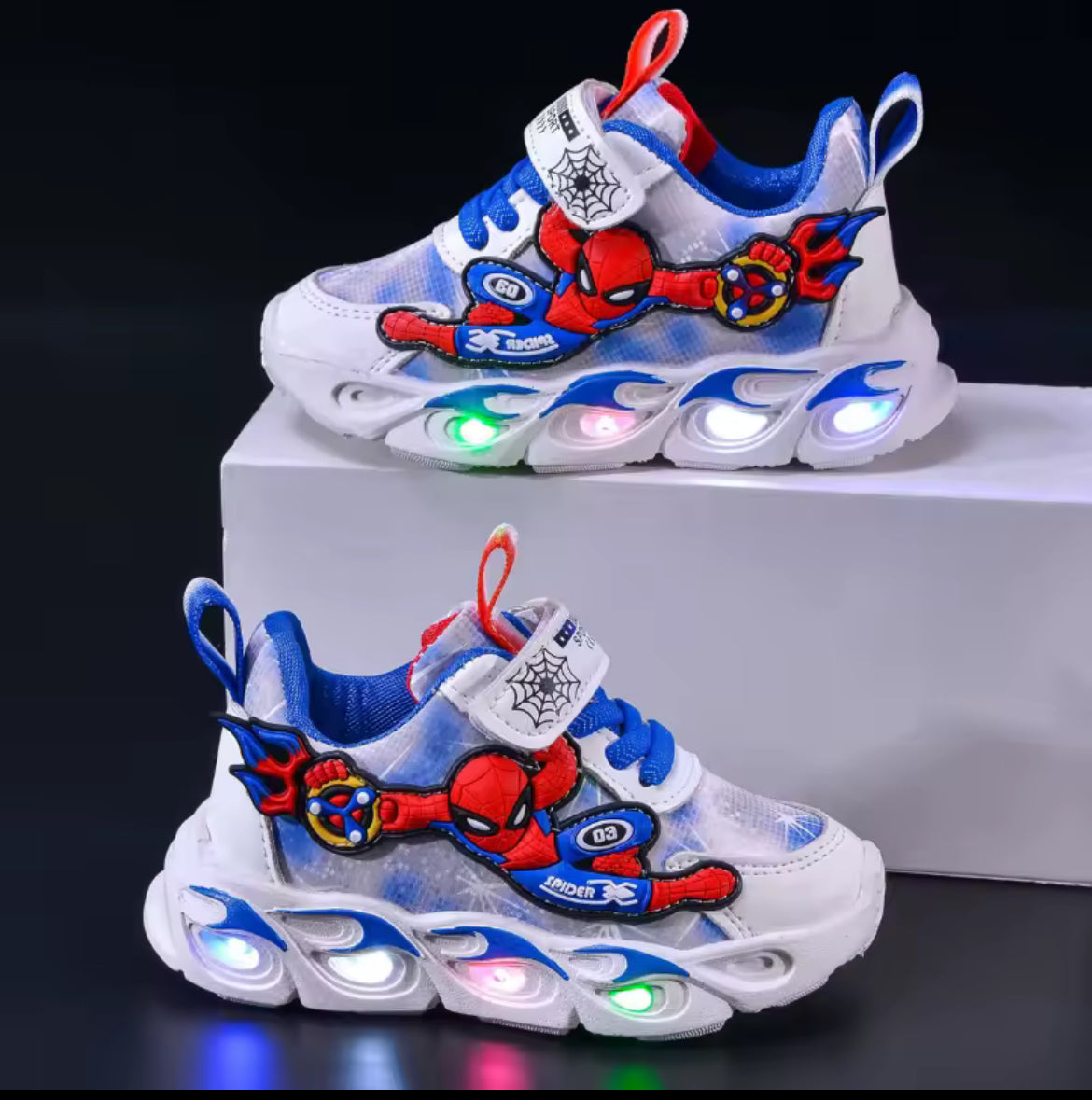 Boys Spider Light Up Tranniers