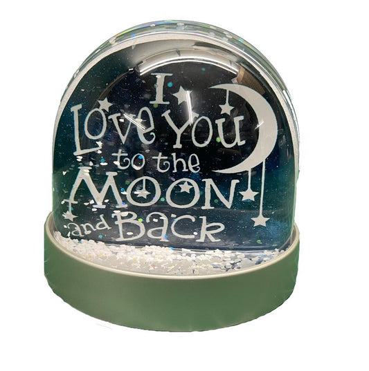 I Love You Too The Moon & Back Snow Globe