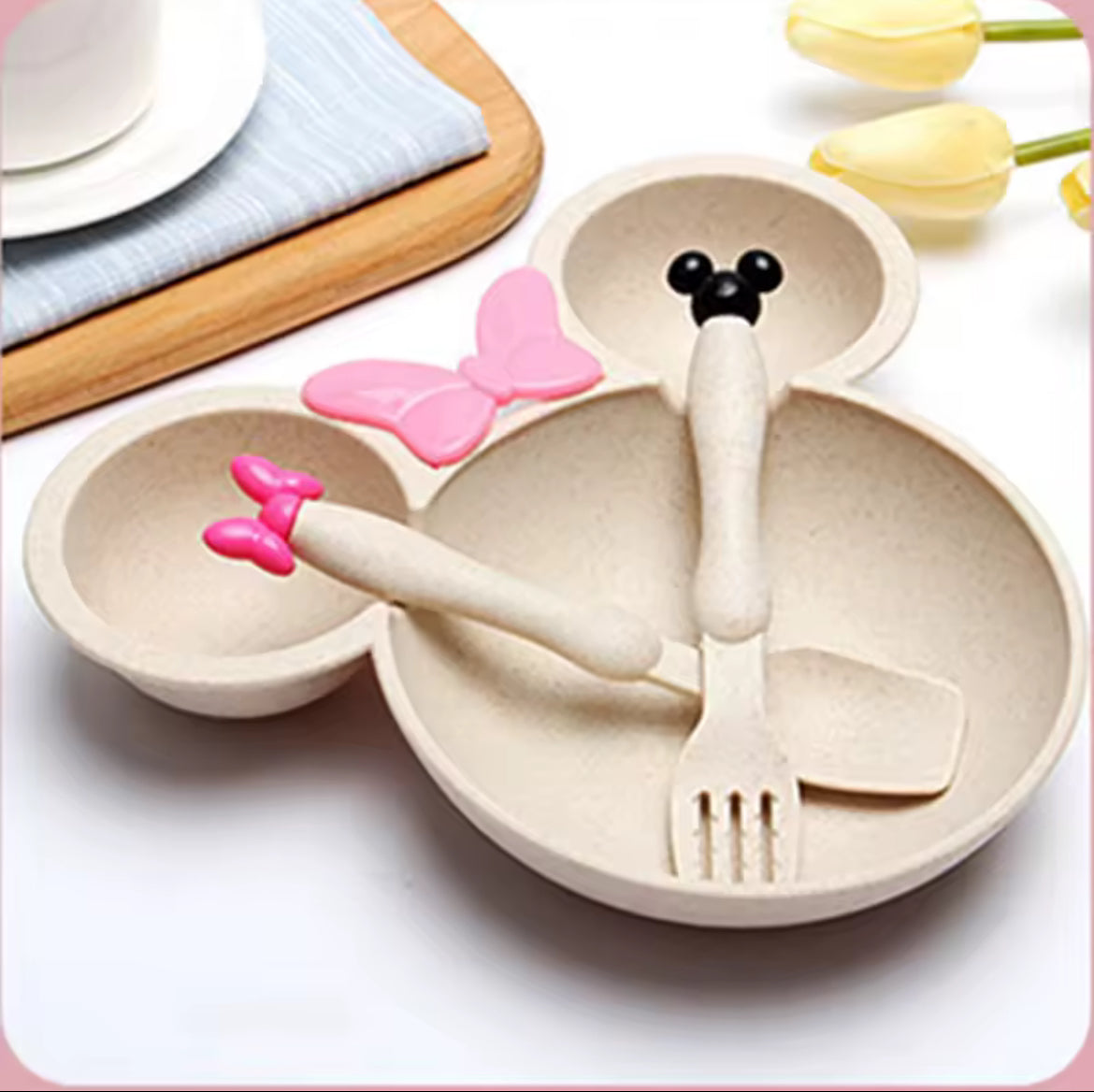 Mouse Plate & Fork Spoon Set