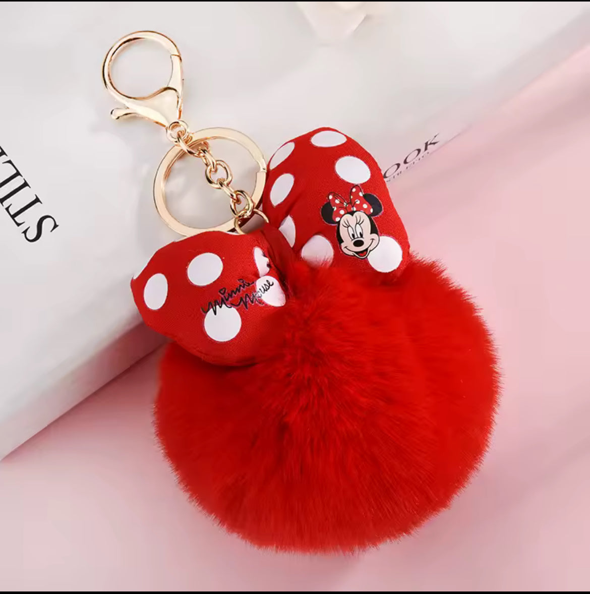 Mouse Pom Pom Key Chain