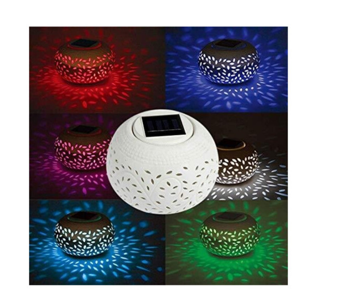 Solarize Colour Changing Ceramic Table Lantern