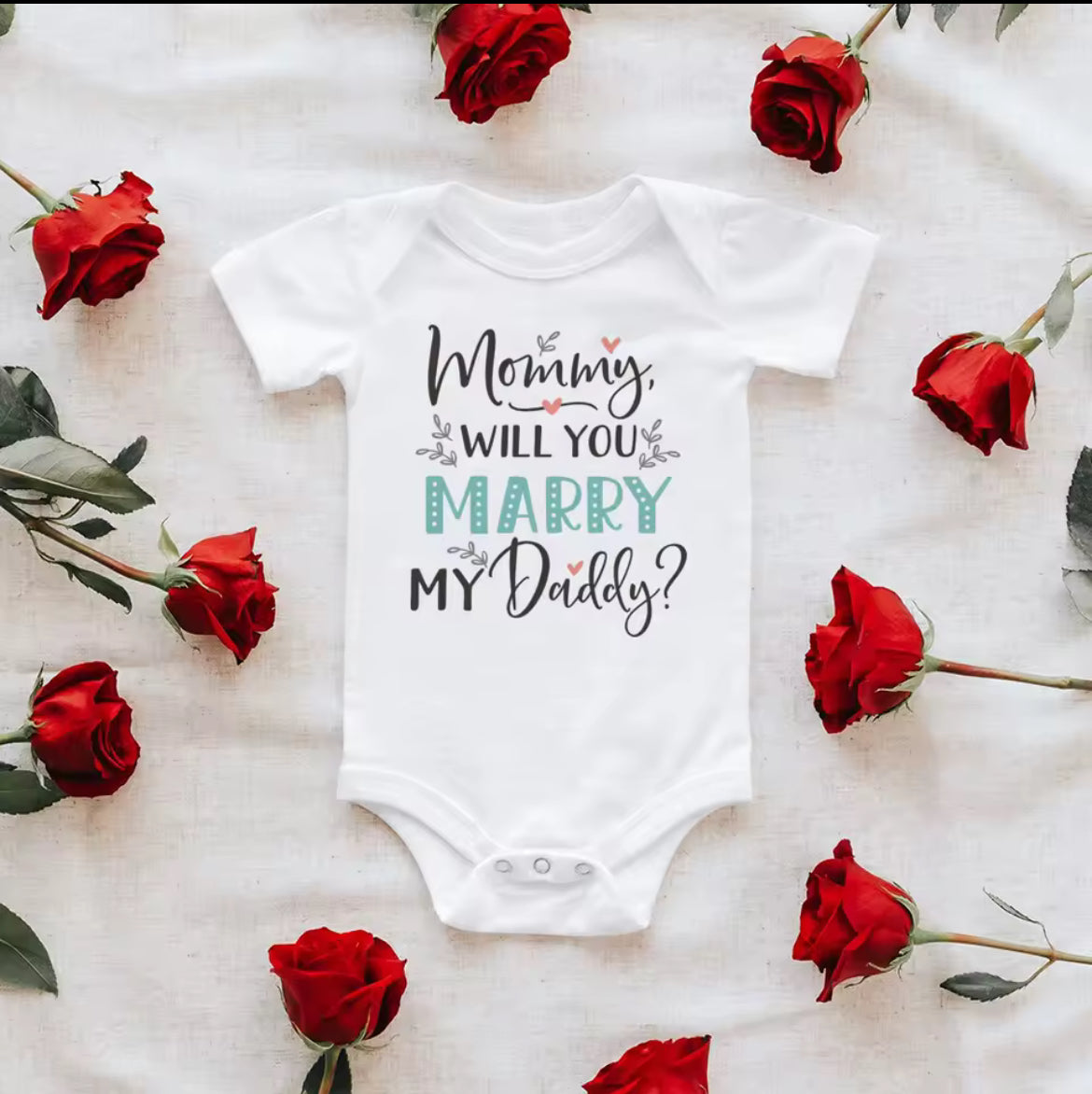 Mummy Will You Marry Daddy Baby Vest