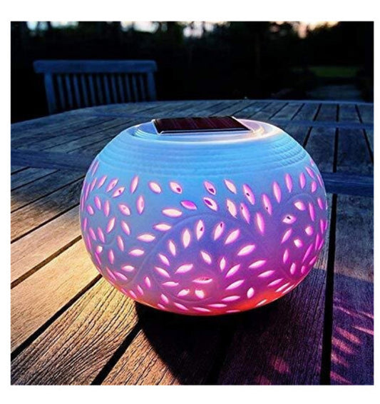 Solarize Colour Changing Ceramic Table Lantern