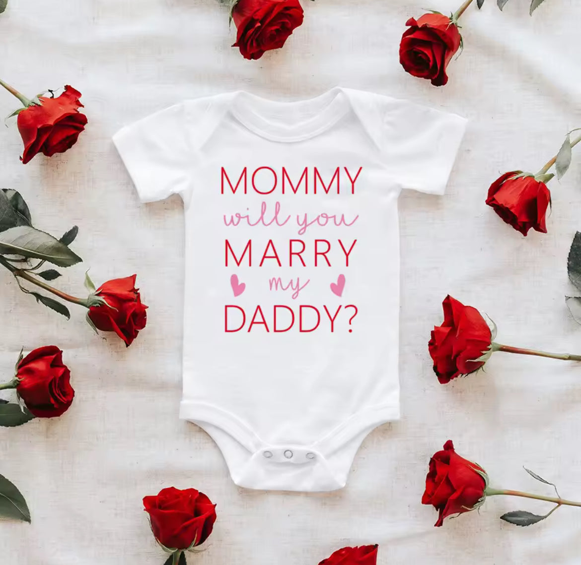 Mummy Will You Marry Daddy Baby Vest