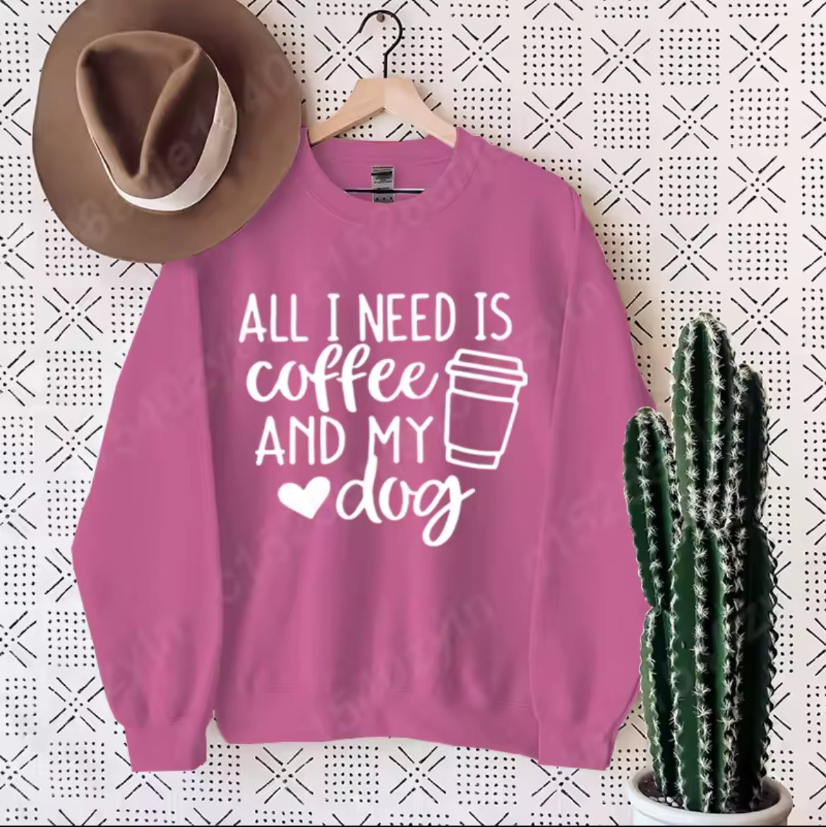 All I Need Is Coffee & My Dog Womens Jumper