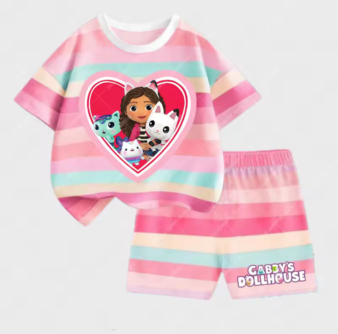 Girls Doll Short & T-shirt Set