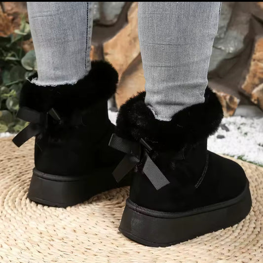 Women’s Fluffy Bow Boots
