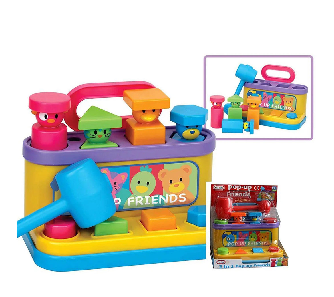 Multi-coloured Pop Up Friends with Hammer
