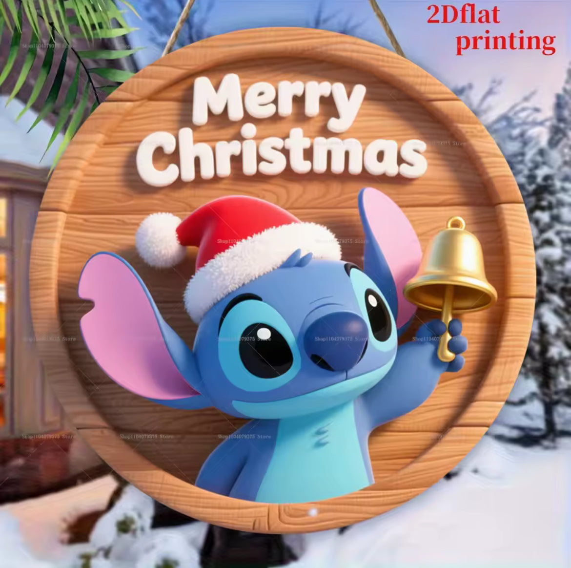 Alien Christmas Hanging Sign