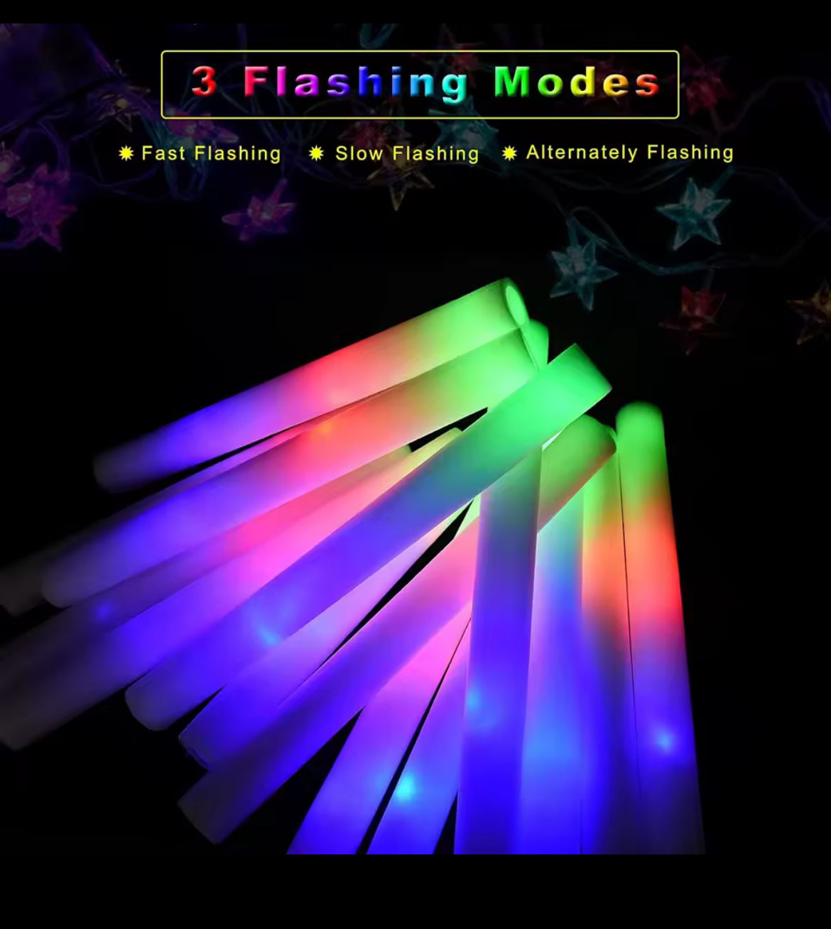 30Pc Foam Glow Sticks