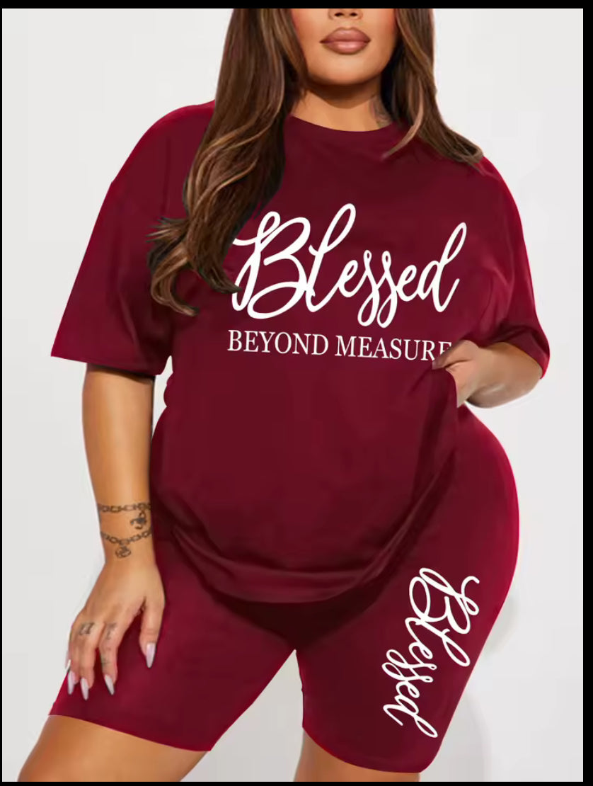 Women’s Plus Size Short & T-shirt Set