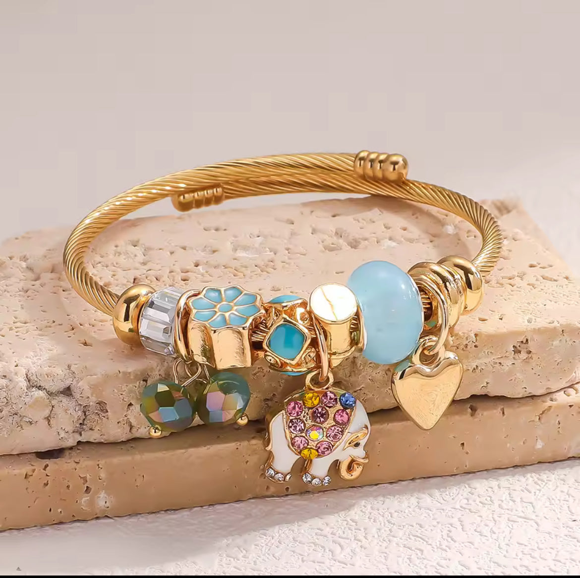 Elephant Charm Bracelet 