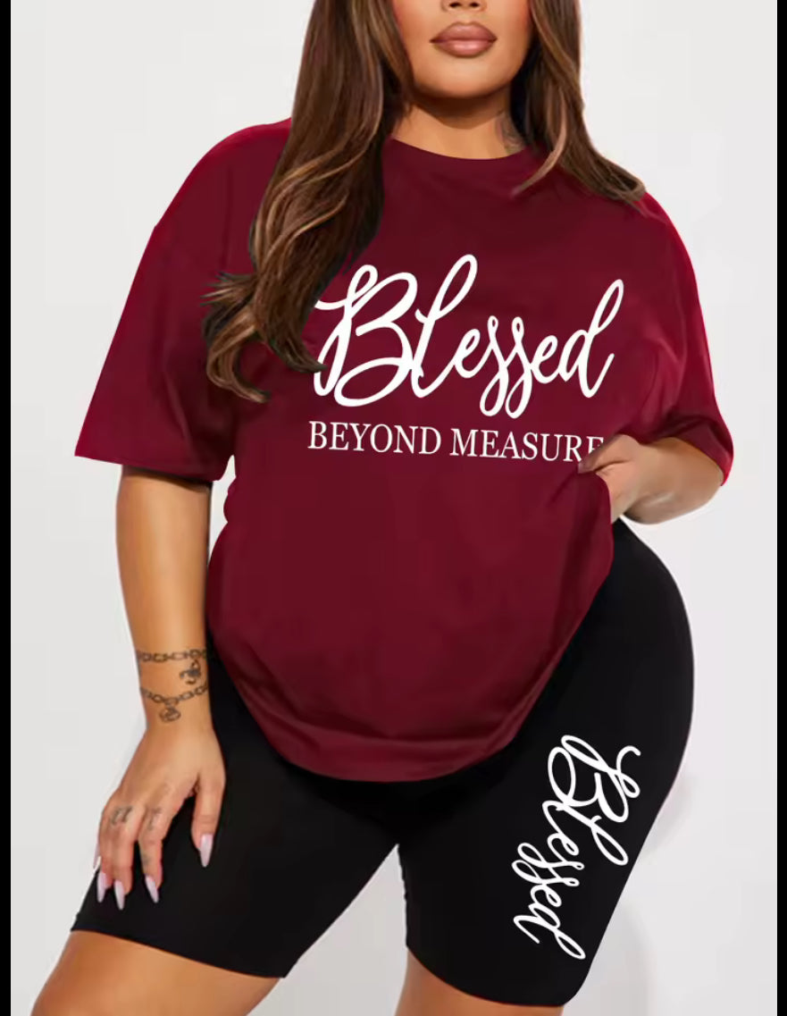 Women’s Plus Size Short & T-shirt Set