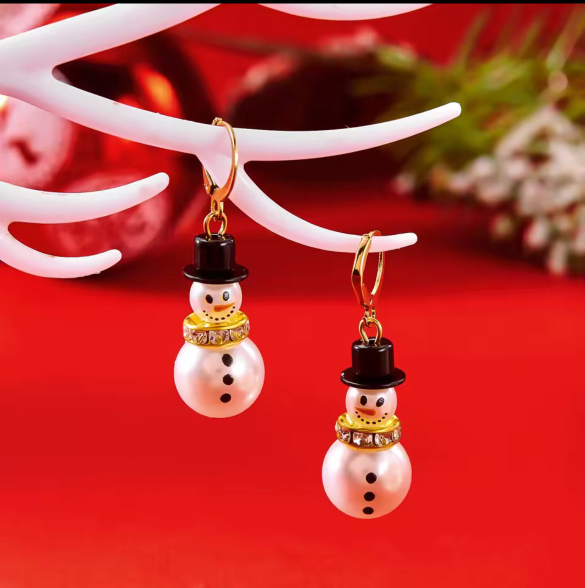 Snowman Earrings