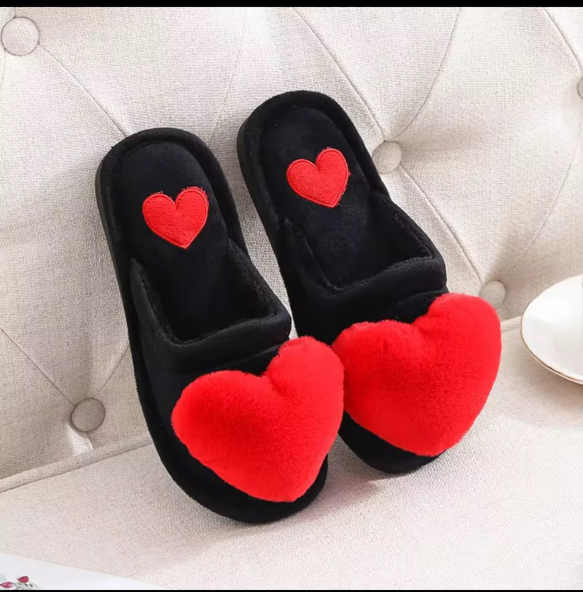 Women’s Heart Slippers