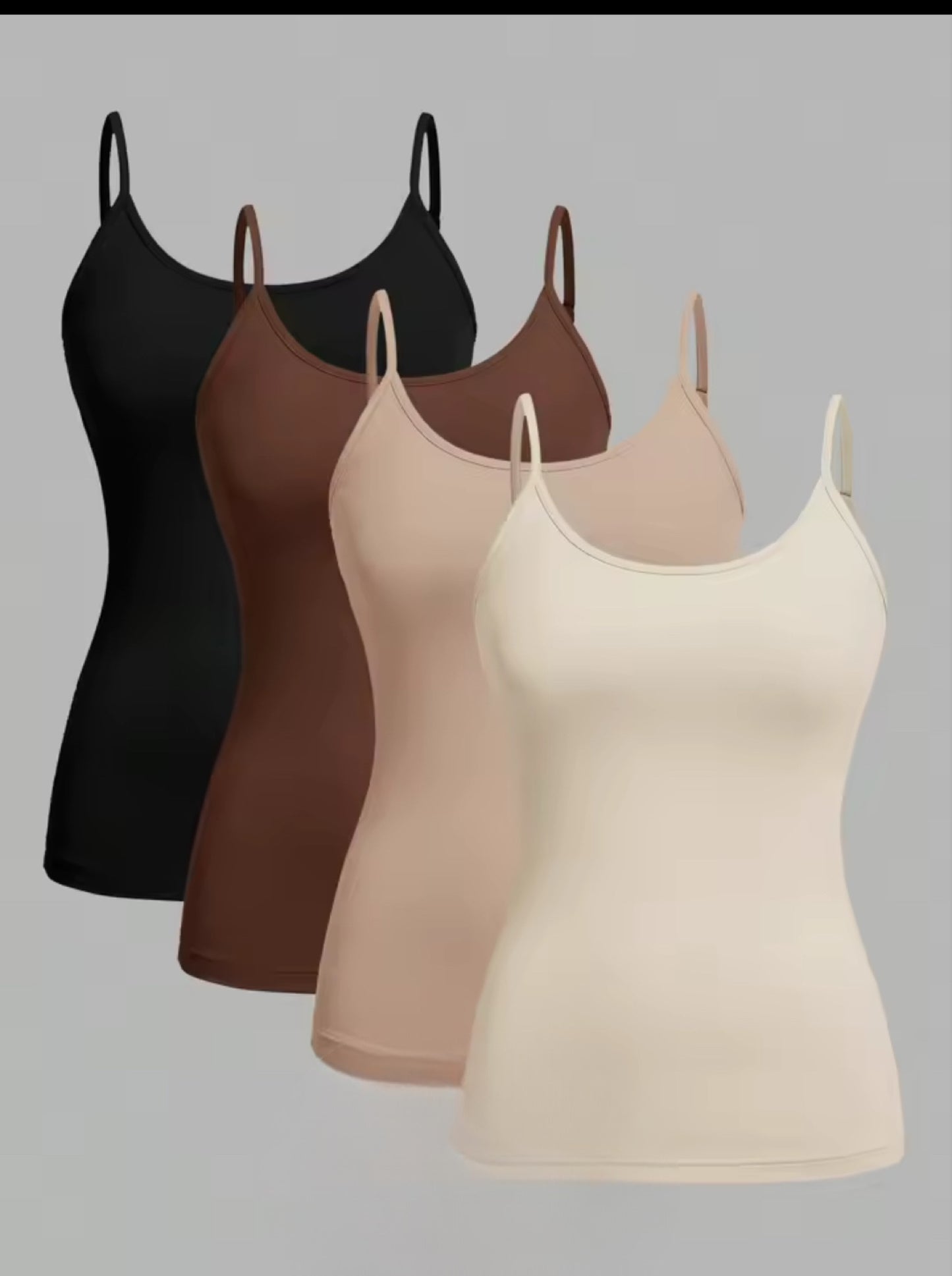 Pack Of 4 Womens Vest Tops