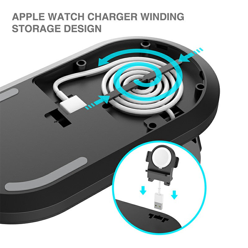 3 in 1 Wireless 10W Qi Fast Charger Station