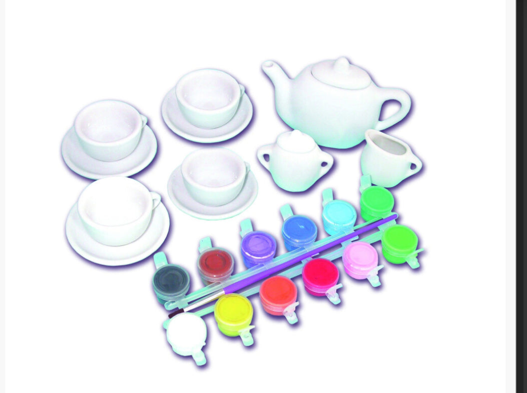Paint Your Own Tea Pots Set